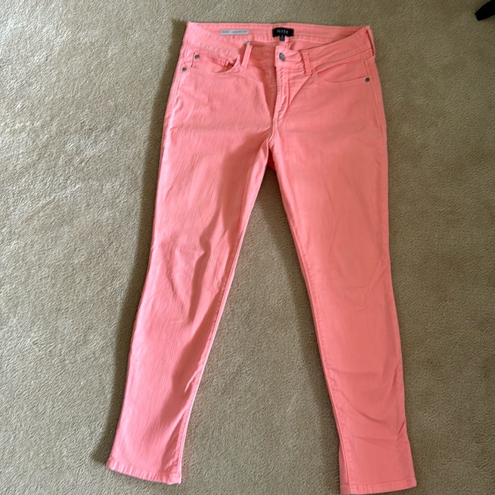 NYDJ Pink Cropped Ankle Jeans